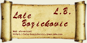 Lale Božičković vizit kartica